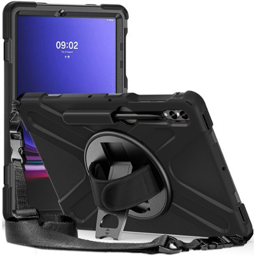 SaharaCase DEFENSE-X Series Case for Samsung Galaxy Tab S10+, Tab S9+, Tab S9 FE+, and Tab S8+ - Black GLOBAL SHIPPING