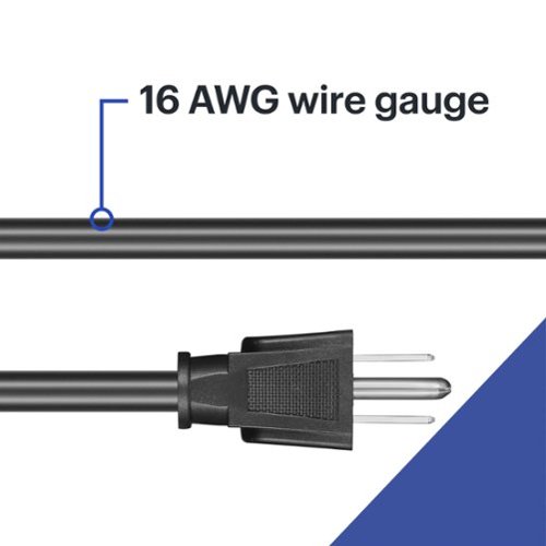 Best Buy essentials™ 12’ 16 AWG Indoor/Outdoor Extension Power Cord - Black BUY ONLINE