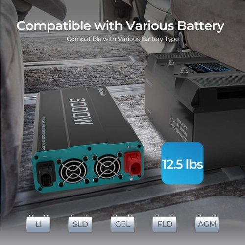 Renogy 3000W 12V Pure Sine Wave Inverter - Black WORLDWIDE DELIVERY