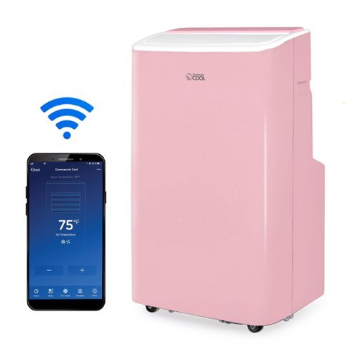 Commercial Cool - 6350 BTU Portable Air Conditioner - Pink-Front_Standard 