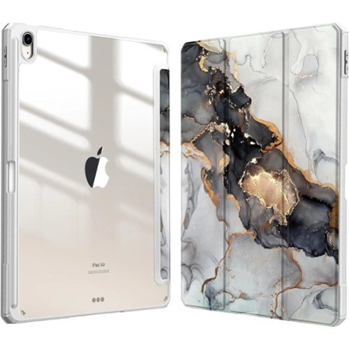 Kitcheniva - Shockproof Hybrid Slim Case For iPad Air 13 Inch M3 2025 Clear Shell Cover - Cloudy Marble-Front_Standard 