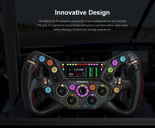 Moza Racing KS Pro Sim Racing Steering Wheel for Windows Black