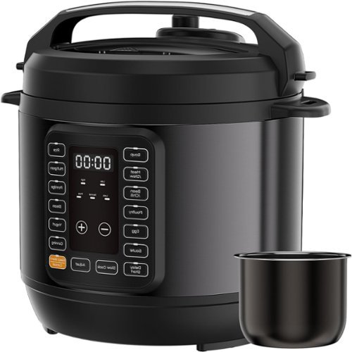 Sweet - 8QT Electric Pressure Cooker, 16-in-1 Programmable Multi Cooker with 12 One-Touch Presets, Ceramic Inner Pot - Black-Front_Standard 