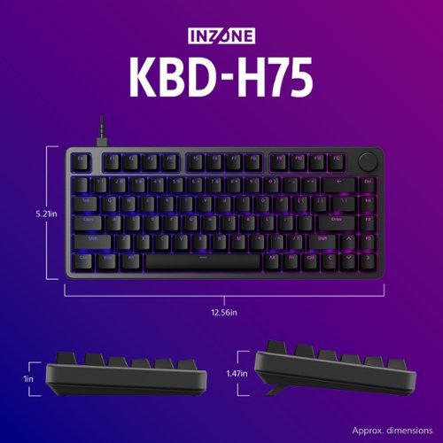 Sony INZONE KBD-H75 75% CNC Wired Aluminum Frame Gaming Keyboard with Rapid Trigger - Black BUY IN SINGAPORE