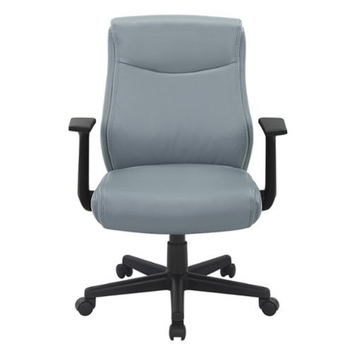 Office Star Products - Mid Back Managers Office Chair - Charcoal Grey-Front_Standard 