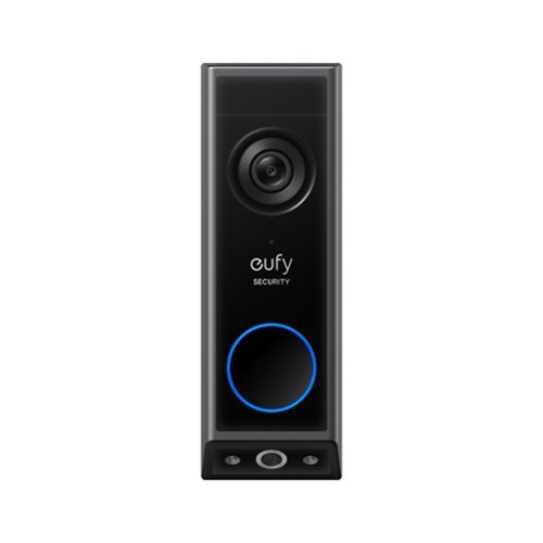 eufy Security - Smart Wi-Fi E340 2K Wired and Battery Operated Video Doorbell with Dual Cameras - Black