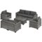 Resenkos - 5 Pieces Patio Sectional Furniture Set, Outdoor Sectional Furniture, PE Rattan - Gray-Front_Standard