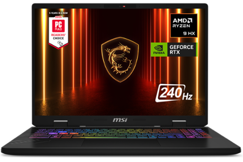 MSI - Crosshair A16 16" 240Hz QHD+ Gaming Laptop - AMD R9-8940HX - GeForce RTX 5060 - 32GB Memory - 1TBSSD - Cosmo Gray