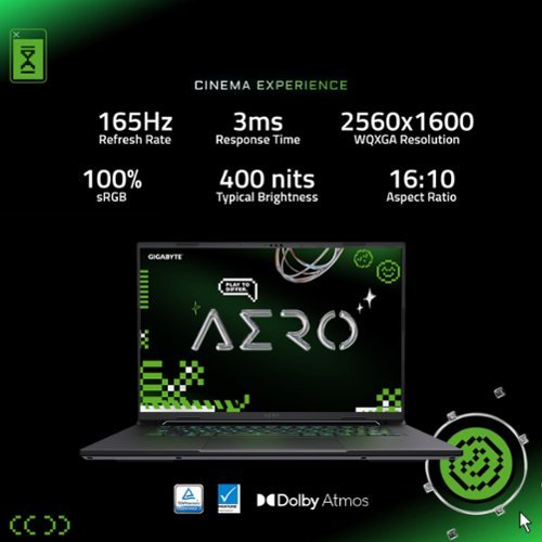 GIGABYTE AERO X16- Copilot+ PC - 16 165Hz 2560x1600 WQXGA AMD Ryzen AI 7 350 - 1TB SSD - 32GB DDR5 RAM NVIDIA GeForce RTX 5070 - Lunar White WORLDWIDE DELIVERY