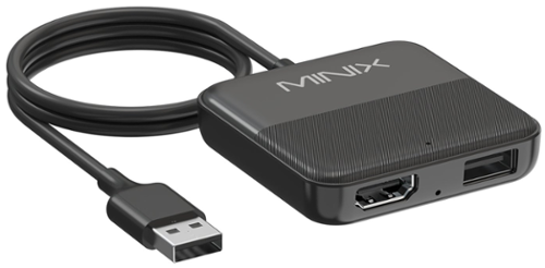 MINIX - Wired CarPlay to HDMI Multimedia Adapter for Cars with Wired CarPlay, HDMI Converter for Fire TV Stick Laptop Switch - CA361