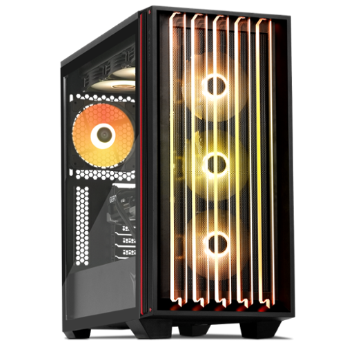 YEYIAN - Gaming PC. AMD Ryzen 7 9800X3D, RTX 5090 32GB GDDR7, 360mm AIO, 2TB, 32GB, 1000W PLATINUM. YPA-MS980DC-5901U - Black-Front_Standard 