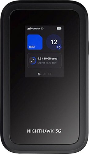 NETGEAR - Nighthawk M7 5G WiFi 7 Portable Hotspot - Black-Front_Standard 