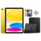 Apple - 11-inch iPad A16 chip with Wi-Fi - 256GB - With Black Case Bundle - Yellow-Front_Standard