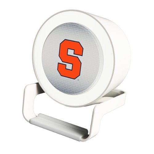 Keyscaper - Syracuse Orange Linen Print Nightlight Charger & Bluetooth Speaker - White-Front_Standard 