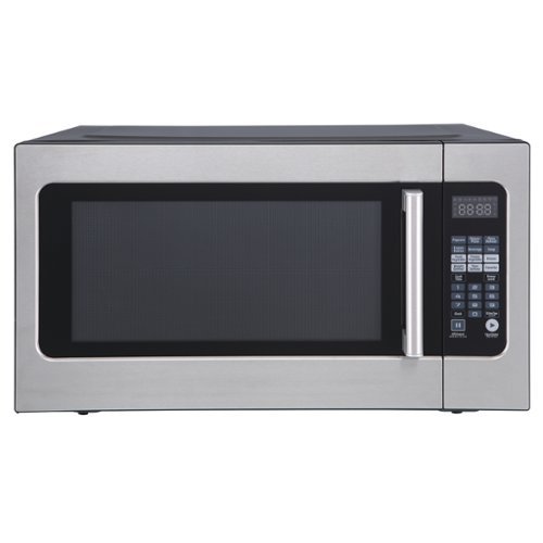 Magic Chef - 2.2 Cu Ft 1200W Countertop Microwave, Sensor Cook - Silver-Front_Standard 