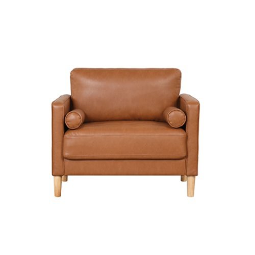 Lifestyle Solutions - Langford Chair PU - Caramel-Front_Standard 