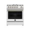 Forno Appliances - Leonardo 5 Cu. Ft. Freestanding Gas Convection Range with LP Conversion Kit - White-Front_Standard