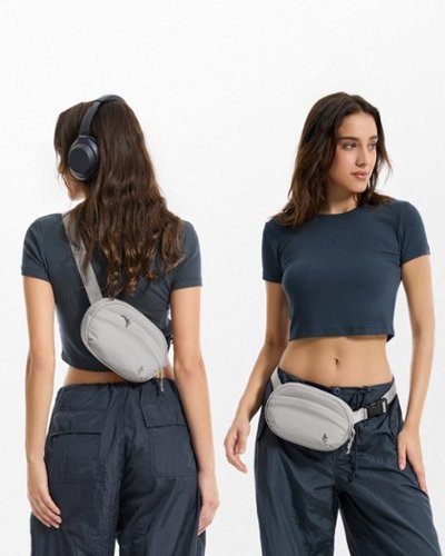 tomtoc SlingBean-T32 1.5L Sling Bag with RFID Blocking, Belt Bag Fanny Pack Waist Bag Crossbody Bag for Travel, Everyday - Gray BUY ONLINE