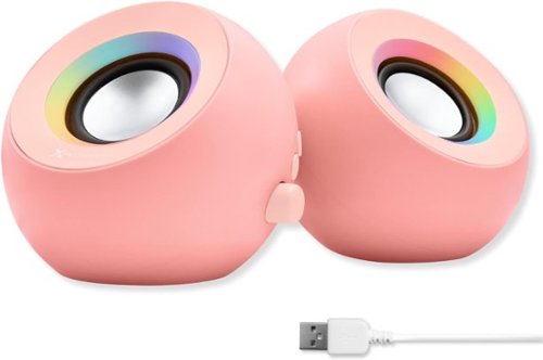 X9 - Performance Computer Speakers for Desktop PC with RGB Lighting, Bluetooth, USB, and AUX - Pink-Front_Standard 