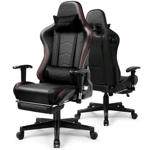 GTPlayer - Music Video Gaming Chair with Speaker Office Computer Chairs - Black-Front_Standard 