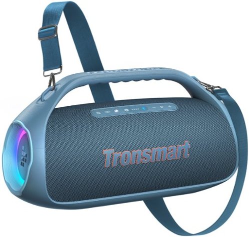 Tronsmart - Bang 2 Portable Bluetooth Speaker, 90W Deep Bass, Custom EQ & Light, IPX6 Waterproof, 26H Playtime for Outdoor, Beach - Blue-Front_Standard 