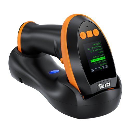 Tera - 1D 2D QR Barcode Scanner Wireless with 3 in 1 Charging Cradle Digital Setting Screen HW0009-Front_Standard 
