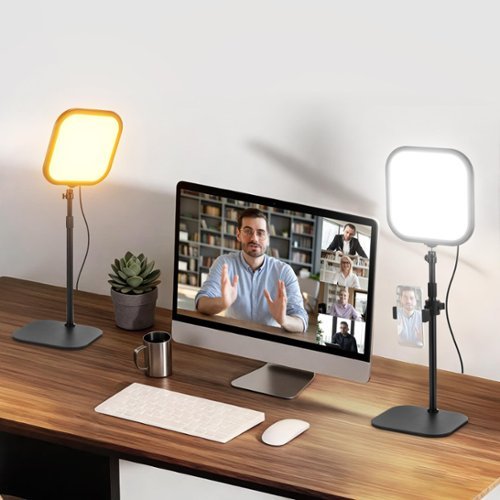 Neewer - Basics 2-Pack 10.8" Video Conference Lights, 15W Bi-Color CRI95+, w/ Stands & Holders, L220-Front_Standard 