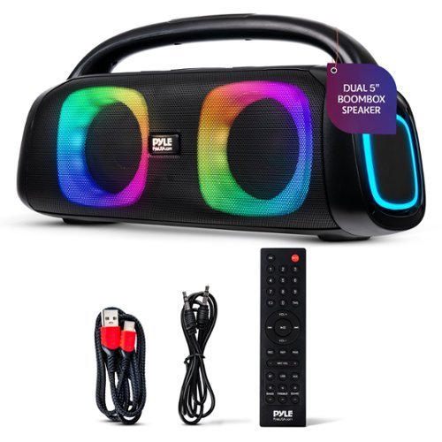 Pyle - 160W Dual 5-Inch Bluetooth Boombox Speaker-Front_Standard 