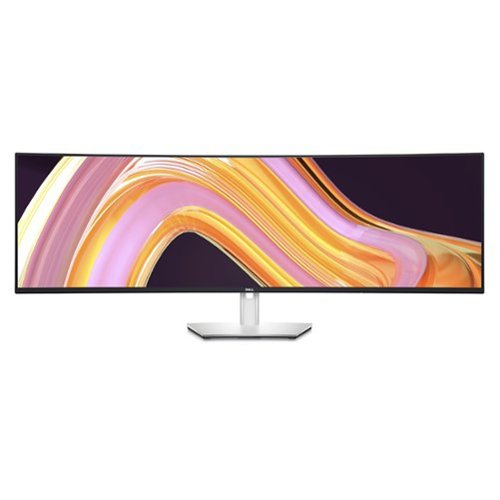Dell - UltraSharp 49" IPS Black Curved Dual-Quad HD Monitor with USB-C Hub (DisplayPort, HDMI, USB) - Black/Silver