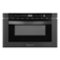 ZLINE - 24 in. 1.2 cu. ft. Built-in Microwave Drawer - Black Stainless Steel-Front_Standard