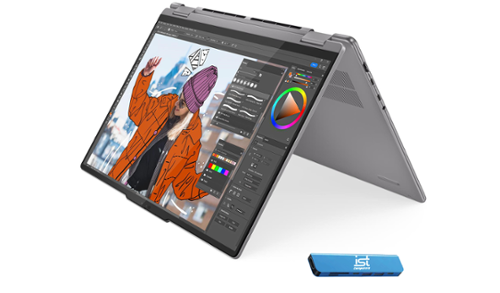  Lenovo - Upgraded - Yoga 7 2-in-1 16" WUXGA Touchscreen Laptop - AMD Ryzen 7 8840HS 2023 - 16GB Memory - 1TB SSD - Windows 11 Pro - Arctic Gray