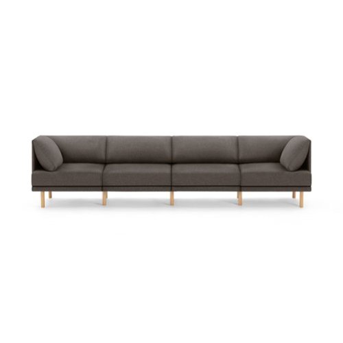 Burrow - Contemporary Range 4-Seat Sofa - Heather Charcoal-Front_Standard 