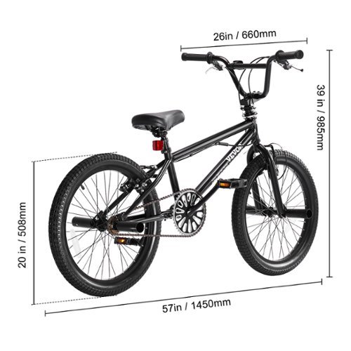 VEVOR BMX Bike, 20 Inch Wheel Freestyle Bike, BMX Race Bike with