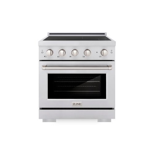 ZLINE - 30 in. 4.2 cu. ft. Paramount Freestanding Induction Range with 4 Burners and Electric Oven - Stainless Steel-Front_Standard 