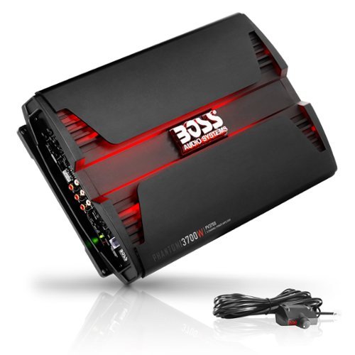 BOSS Audio - Phantom Series 5 Channel Class A/B MOSFET Car Amplifier – 2-8 Ohm Stable, Low/High Level Inputs, High/Low Pass Crossover - Black