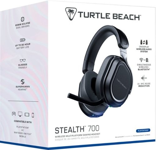 Turtle Beach Stealth 700 Gen 3 Wireless Multiplatform Amplified Gaming Headset for PS5, PS4, PC, & Mobile with 80-Hr Battery - Black BUY IN SOUTH AFRICA