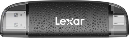 Lexar - Dual-Slot USB-A/C Reader, Up to 205MB/s Transfer Speed, Supports SD and microSD Cards - Black
