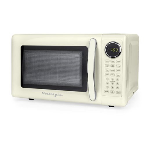 Nostalgia - Retro 0.7 cu. ft. Countertop Microwave - Ivory-Front_Standard 