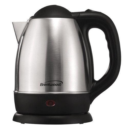 Brentwood - 1.2 L Stainless Steel Electric Cordless Tea Kettle 1000W in Brushed - Chrome-Front_Standard 
