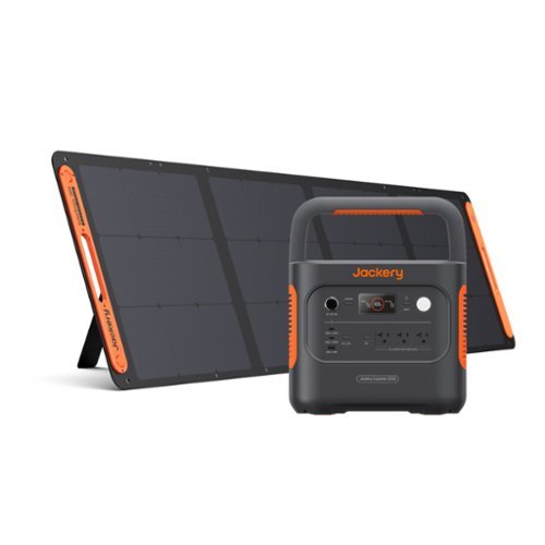 Jackery - Explorer 2000 v2 Portable Power Station + 200W Solar Panel (Ships in multiple packages) (2042 Wh Capacity) - Black