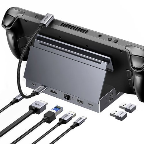 UGREEN - Steam Deck Dock, 9-in-1 Docking Station with 4K@60Hz HDMI, USB A&C 3.2 Ports, PD 100W, Gigabit Ethernet, Foldable Stand-Front_Standard 