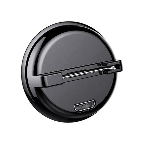 Cluzine - 8GB Pin Mini Voice Recorder, Portable Pendant HD Noise Reduction Voice Activated Recorder - Black-Front_Standard 
