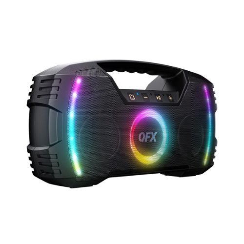 QFX BT ZX35 Portable Rechargeable Bluetooth Speaker with LED Multi