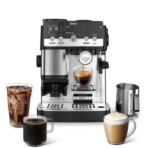 Ninja - Luxe Café Mini Espresso Machine & Drip Coffee Maker with Built-in Grinder & Manual Steam Wand - Black