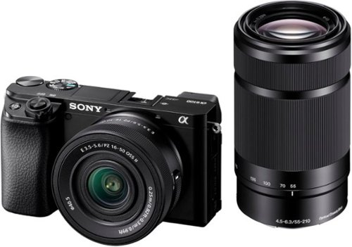 Sony Alpha 6100 Mirrorless 4K Video Camera with E PZ 16-50mm + 55-210 Lenses Bundle - Black WORLDWIDE DELIVERY