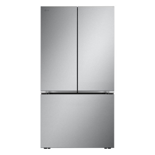 LG - 25.1 Cu. Ft. French Door Counter-Depth MAX Smart Refrigerator with Zero Clearance Hinge System - Stainless Steel