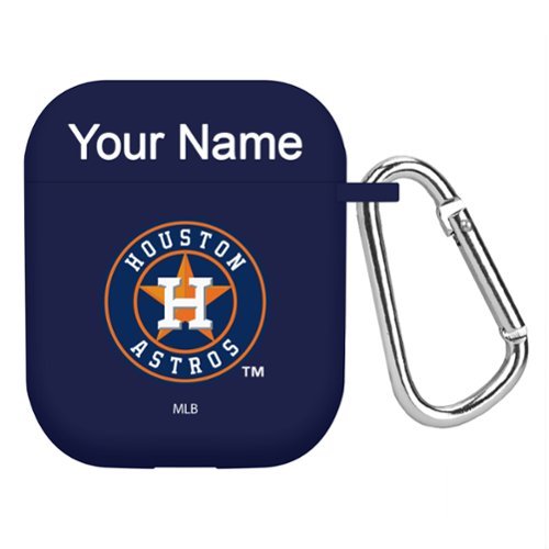 Artinian - Houston Astros Personalized Silicone AirPods Case Cover - Multicolor-Front_Standard 