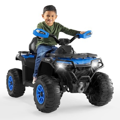 GARVEE -  12V Kids Ride-On ATV with Parent Remote, Dual 35W Motors & Spring Suspension-Front_Standard 