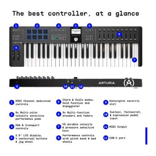 Arturia KeyLab mk3 49 note MIDI Controller with Semi Weighted