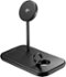 Insignia™ - Qi2 Certified, 3-in-1 Fast Wireless Charging Stand with 20W Total Output for iPhone, AirPods, Apple Watch, and More - Black-Front_Standard